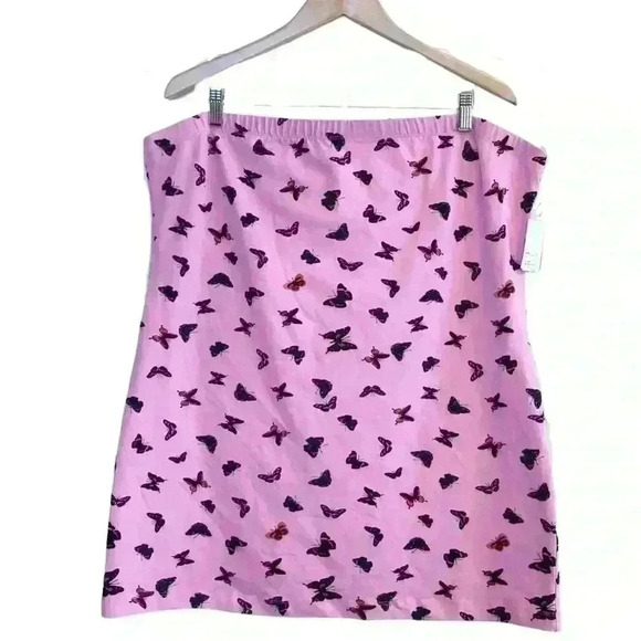 🌈 6/$60, NWT, BP Mini Skirt, Pink, Butterfly Theme, Size 3X - Picture 1 of 5